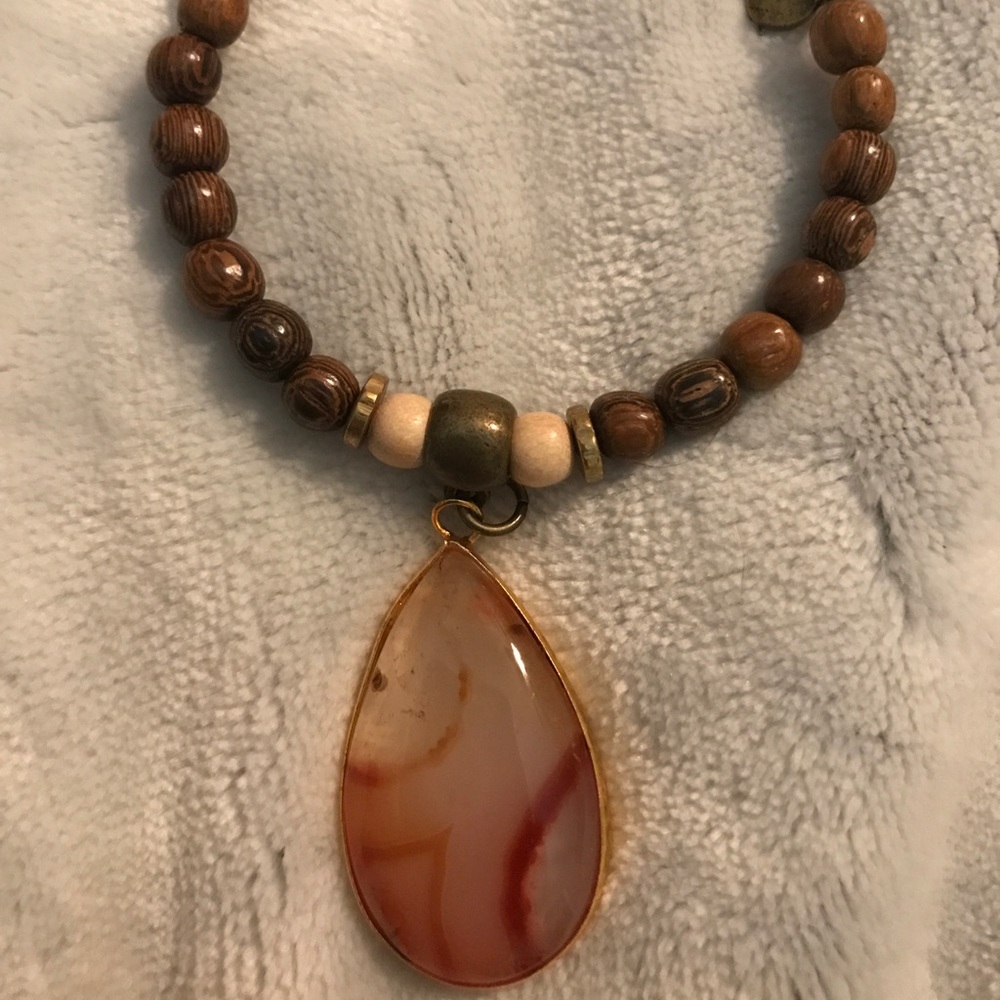 Lenny & Eva beaded bracelet w/stone charm BNWOT!